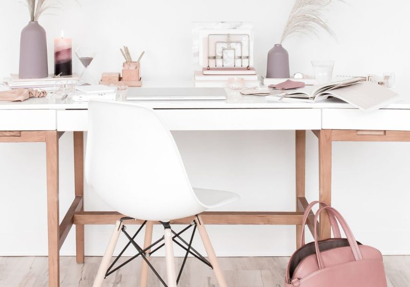 pink aesthetic office